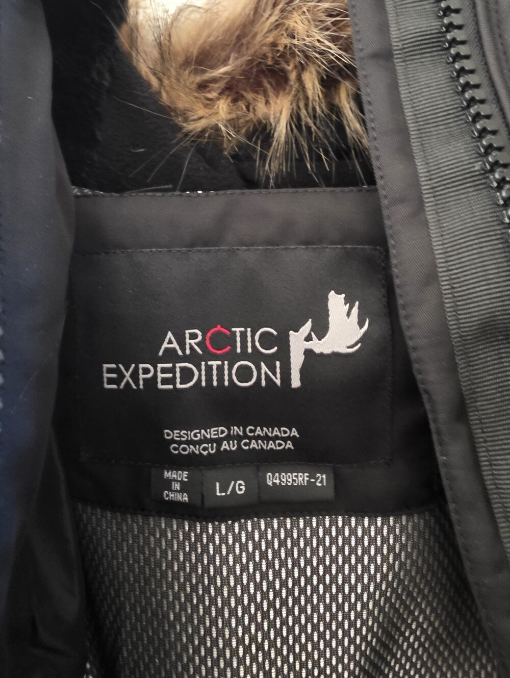 Arctic Expedition Hybradown Coat Removable Faux Fur Hood Black L NEW - Picture 3 of 15